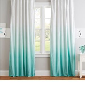 Pottery Barn Teen Ombre Blackout Curtain, 96", Turquoise